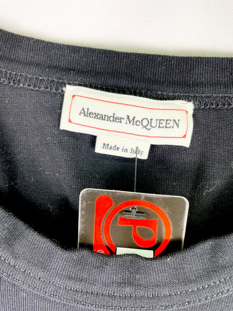 Alexander McQueen Tees 'Logo Ace Patch Black' | US M X-Large