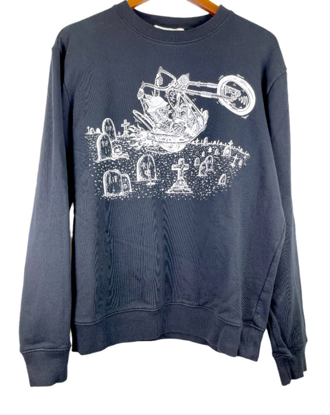 Alexander McQueen Sweater 'Graphic Print Black' | US M Large