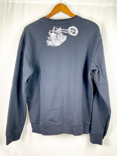 Alexander McQueen Sweater 'Graphic Print Black' | US M Large