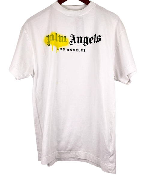 Palm Angels Tee 'LA Spray Logo White' | US M Medium