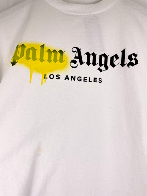 Palm Angels Tee 'LA Spray Logo White' | US M Medium