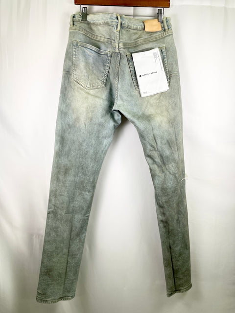 Purple Skinny Jeans 'Light Dirty Wax denim' | US M 34"