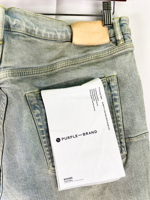 Purple Skinny Jeans 'Light Dirty Wax denim' | US M 34"