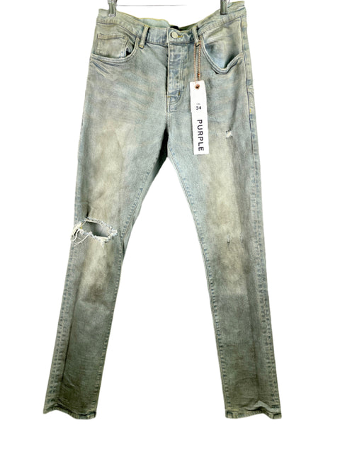 Purple Skinny Jeans 'Light Dirty Wax denim' | US M 34"