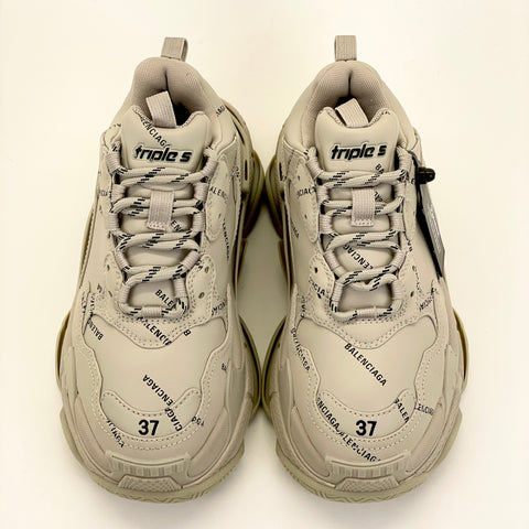 Balenciaga Triple S 'Beige Logo Print' | EU W 37 / US W 7