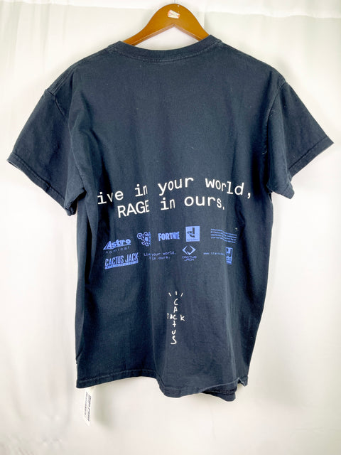 Travis Scott Cactus Jack Tee 'AstroWorld x Playstation Black' | US M Medium