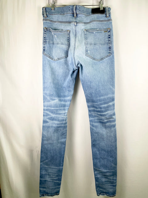 Amiri Skinny Jeans 'Ripped Light Blue Denim' | US M 34"