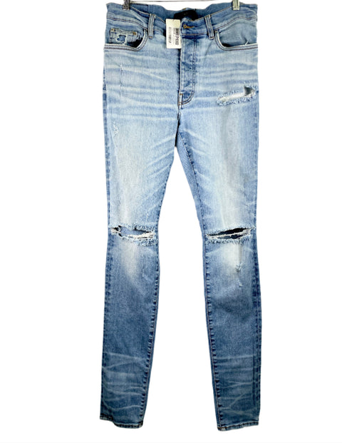 Amiri Skinny Jeans 'Ripped Light Blue Denim' | US M 34"