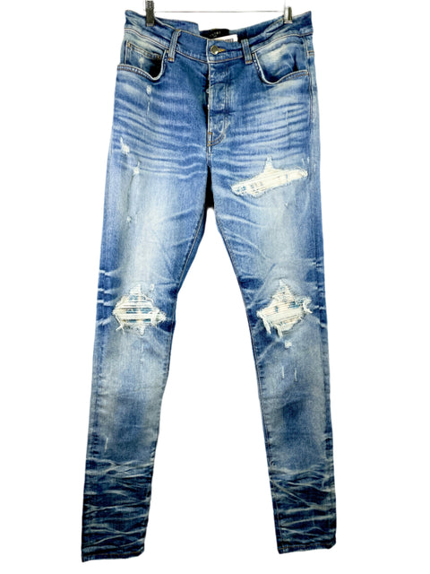 Amiri Skinny Jeans 'MX1 Dark Blue Faded Denim' | US M 34"