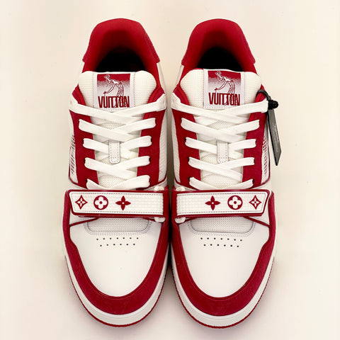 Louis Vuitton Trainer 'Red Monogram Denim' | US M 9