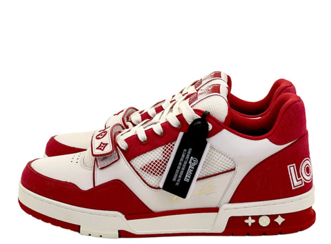 Louis Vuitton Trainer 'Red Monogram Denim' | US M 9