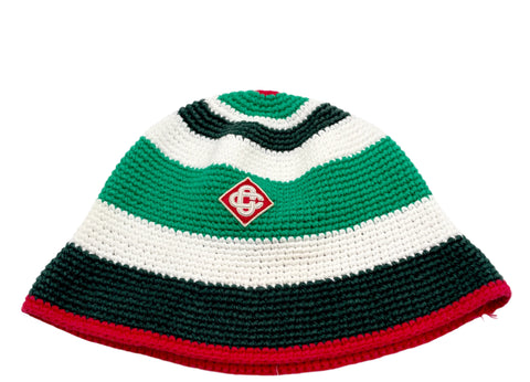Casablanca Crochet Hat 'Green White Red' | M/L