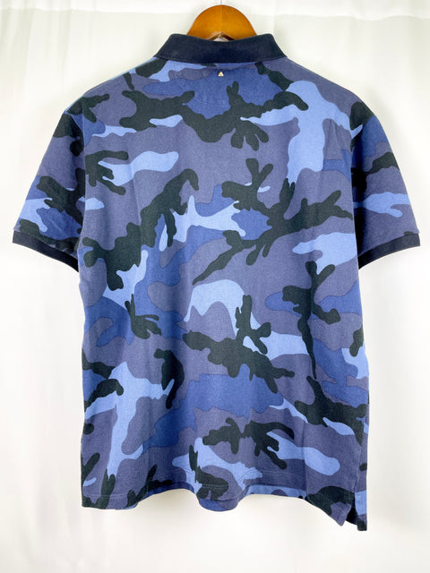 Valentino Polo Shirt 'Camo Navy' | US M X-Large
