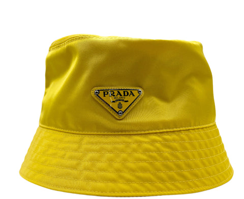 Prada Nylon Bucket Hat 'Yellow' | US M Small