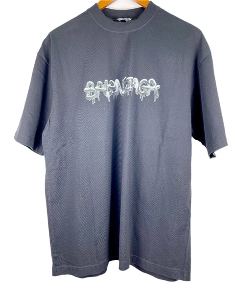 Balenciaga Tee 'Spray paint Logo Black' | US M X-Small