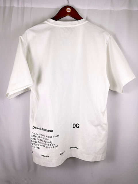 Dolce & Gabbana Tee 'Spray Paint DG Logo Print White' | U SM X-Small