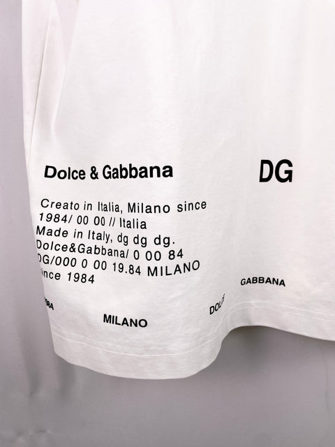 Dolce & Gabbana Tee 'Spray Paint DG Logo Print White' | U SM X-Small