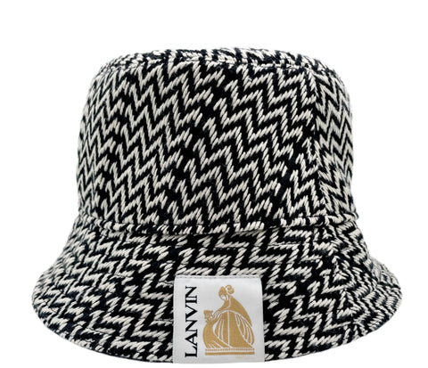 Lanvin Bucket Hat 'Logo Patch Zig-Zag' | US M 7 1/2