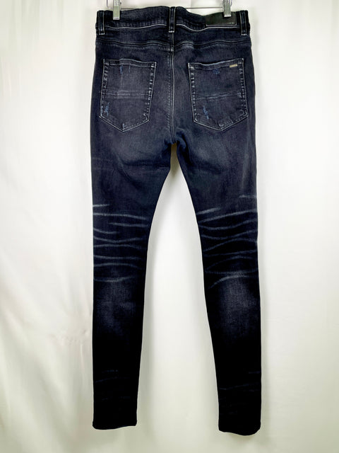 Amiri Skinny Jeans 'Ripped Black Denim' | US M 31"