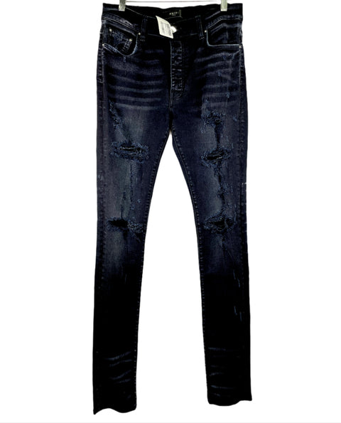 Amiri Skinny Jeans 'Ripped Black Denim' | US M 31"