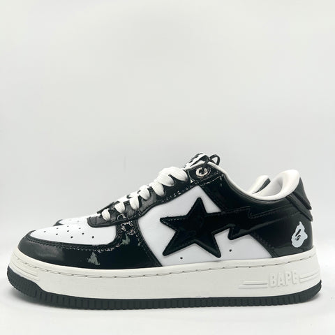 A Bathing Ape Bape Sta 'Patent Leather Black White (2022)' | US M 8