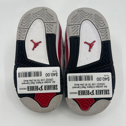 Air Jordan 4 Retro 'Red Cement (2022)' | US TD 5C (No Box)