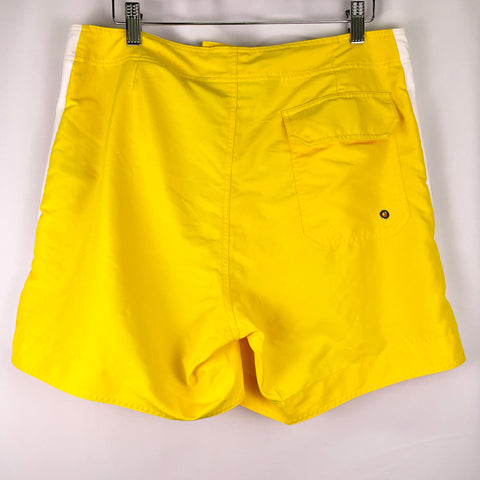 Palm Angels PA Monogram Embroidered Swim Shorts 'Yellow/White'
