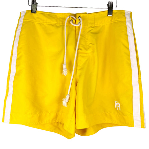Palm Angels PA Monogram Embroidered Swim Shorts 'Yellow/White'