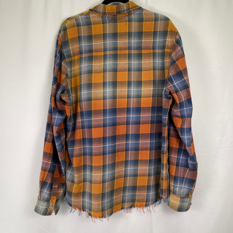 Amiri Plaid Long Sleeve Shirt 'Orange' | LG