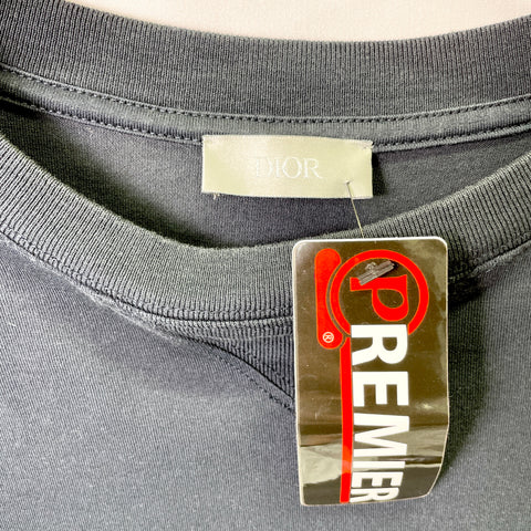 Dior Navy Tee Oblique Bottom Ruffle | SM
