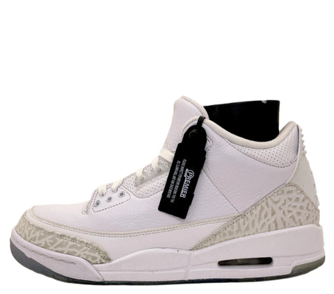 Air Jordan 3 Retro 'Pure Triple White (2018)' | US M 9.5