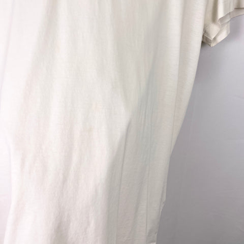 Burberry V Neck Tee Shirt 'White' | L