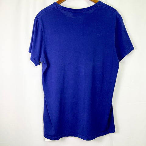 Burberry Blue Crew Neck Tee 'Red Logo' | LG