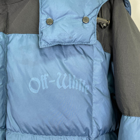 Off-White Puffer Jacket SS19 'Blue' | XS