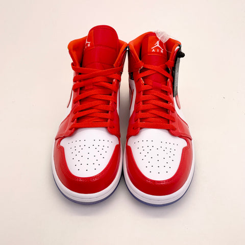 Air Jordan 1 Mid SE 'Barcelona Sweater Red Patent (2021)' | US M 11.5