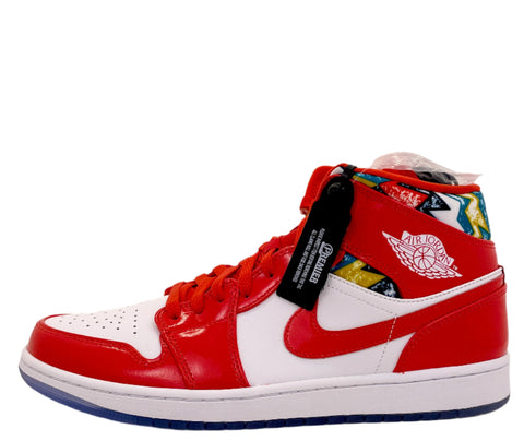 Air Jordan 1 Mid SE 'Barcelona Sweater Red Patent (2021)' | US M 11.5