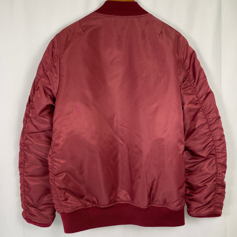 A Bathing Ape Front Facing Shark MA1 Bape Bomber Flight Jacket 'Red' | MED
