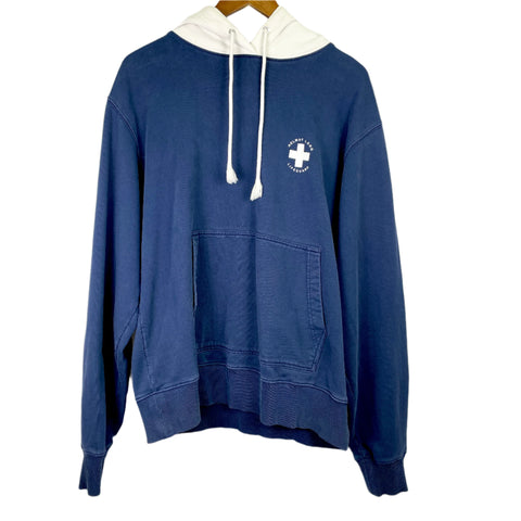 Helmut Lang Lifeguard Cross Hoodie 'Navy Blue' | LG