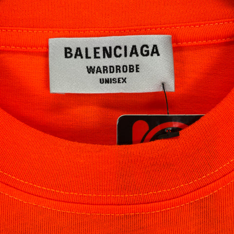 Balenciaga Political Campaign Small Fit T-Shirt Big Kids 'Fluorescent Orange' | LG