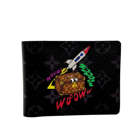 Louis Vuitton Monogram Art Print Bifold Wallet 'WHAM!' | OS