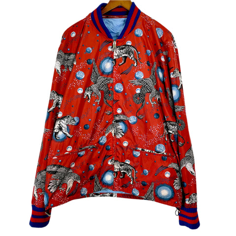 Gucci Tiger Windbreaker Bomber Jacket 'Red Blue' |