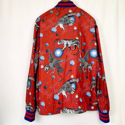 Gucci Tiger Windbreaker Bomber Jacket 'Red Blue' |
