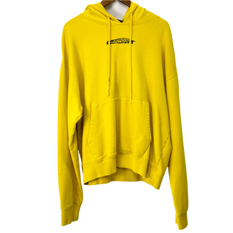 Off-White Hand Painters Over Hoodie 'Yellow/Black' | XXL