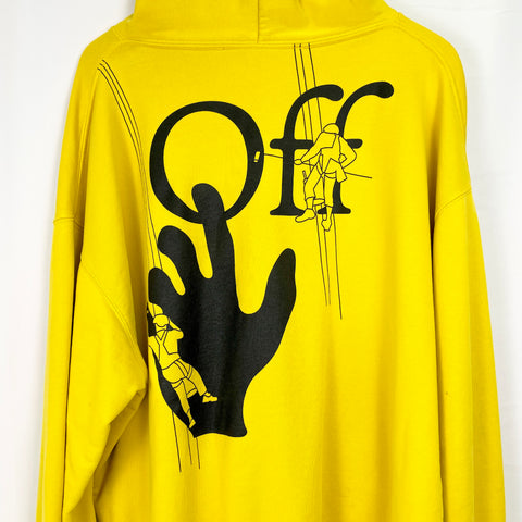 Off-White Hand Painters Over Hoodie 'Yellow/Black' | XXL