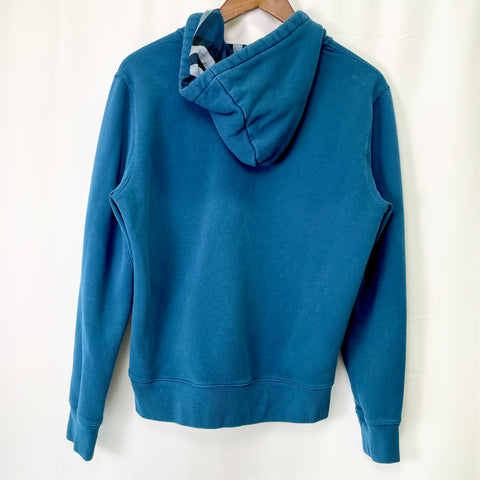 Burberry Zip Hoodie Inside Vintage Check 'Teal Blue' | MED