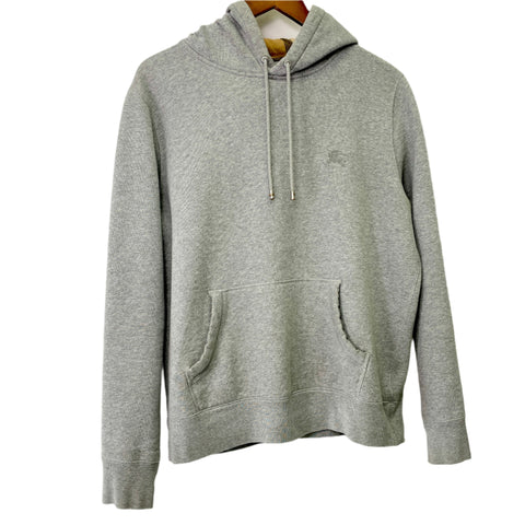 Burberry Hoodie With Inside Vintage Check Hood 'Pale Grey Melange' | MED