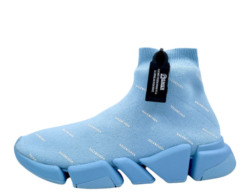 Balenciaga All over Logo Speed Trainer 2.0 'Sky Blue' | EU M 43 / US M 10