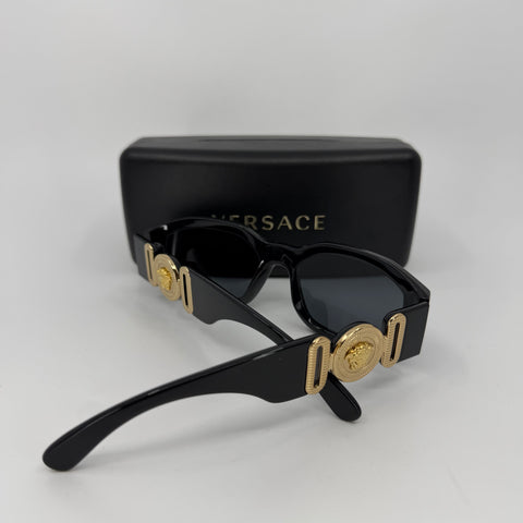 Versace Rectangle Sunglasses ‘Black’ | US M OS