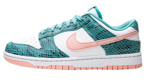 Nike Dunk Low 'Snakeskin Washed Teal Bleached Coral (2022) | US M 12