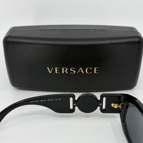 Versace Rectangle Sunglasses ‘Black’ | US M OS